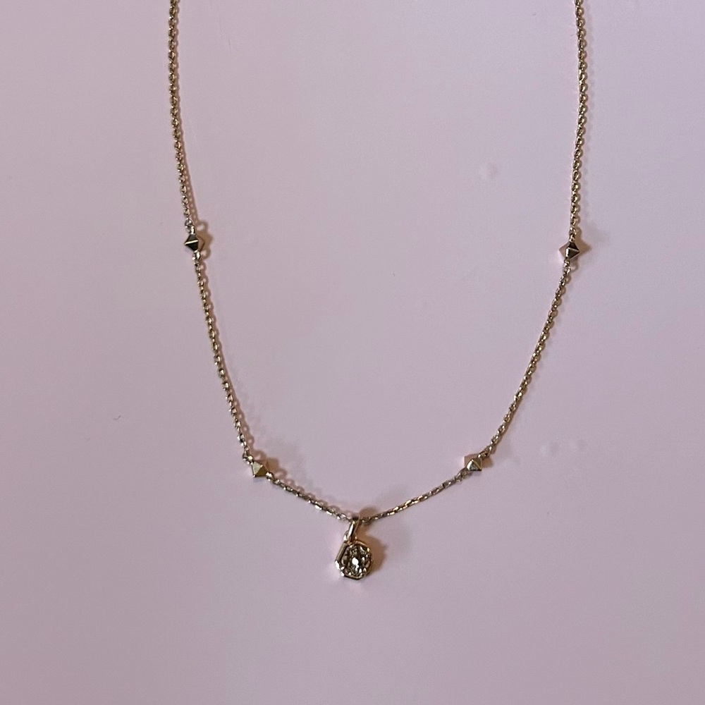 Kendra Scott Nola Rose Gold Pendant Necklace in Rose Gold Drusy